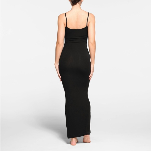Skims | Long Slip Dress Ribbed in Onyx Black Size S Small - Picture 5 of 12